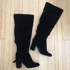 Velvet Over-the-knee boots